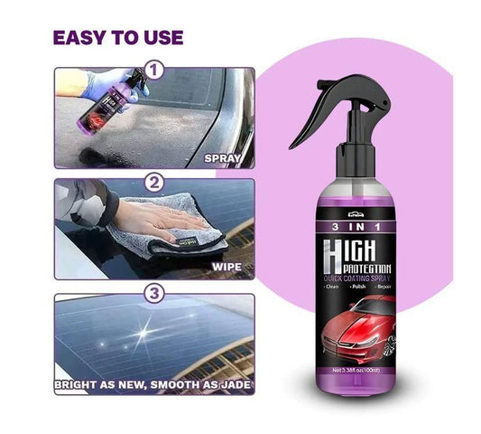 3 in 1 High Protection Coating Spray (Pack of 2)(Cars and Bikes)