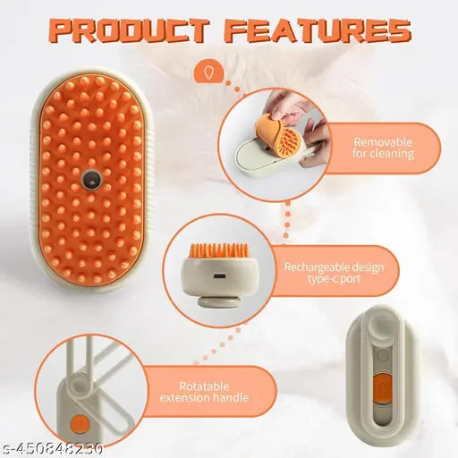 3 in 1 Pet Hair Removal Steam Comb, Perfect for Both Cats & Dogs ๐ถ๐ฑ