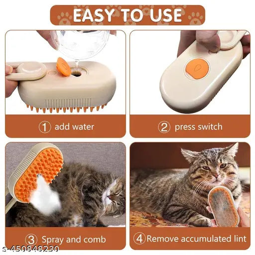 3 in 1 Pet Hair Removal Steam Comb, Perfect for Both Cats & Dogs ๐ถ๐ฑ